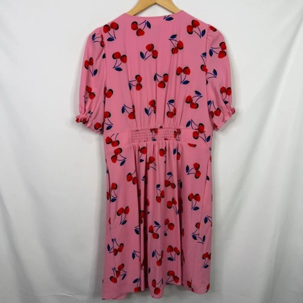 Kate Spade New York Cherry‎ Toss Dress Rosy Carnation Pink Womens 10 NWT